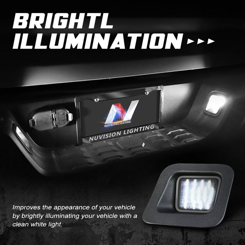 NUVISION LIGHTING Pair of LED License Plate Lights Compatible with 03-13 Ram 1500 2500 3500, NVL-LPL-034 - Image 3